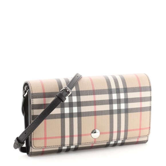 NWT BURBERRY HOUSE CHECK HANNAH CROSSBODY BAG CLUTCH - Picture 1 of 10